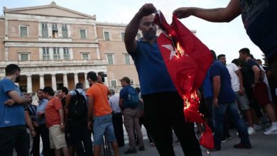 Photo of ათენში, სინდაღმის მოედანზე თურქეთის დროშა დაწვეს