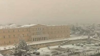 Photo of 15 წლის შემდეგ თოვლში გახვეული საბერძნეთის დედაქალაქი (ფოტოები)